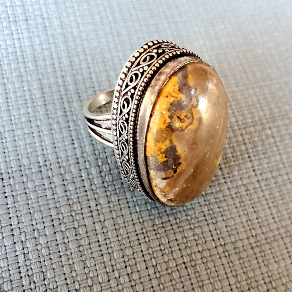 New Bumblebee Jasper 925 Silver Ring. - Picture 12 of 12